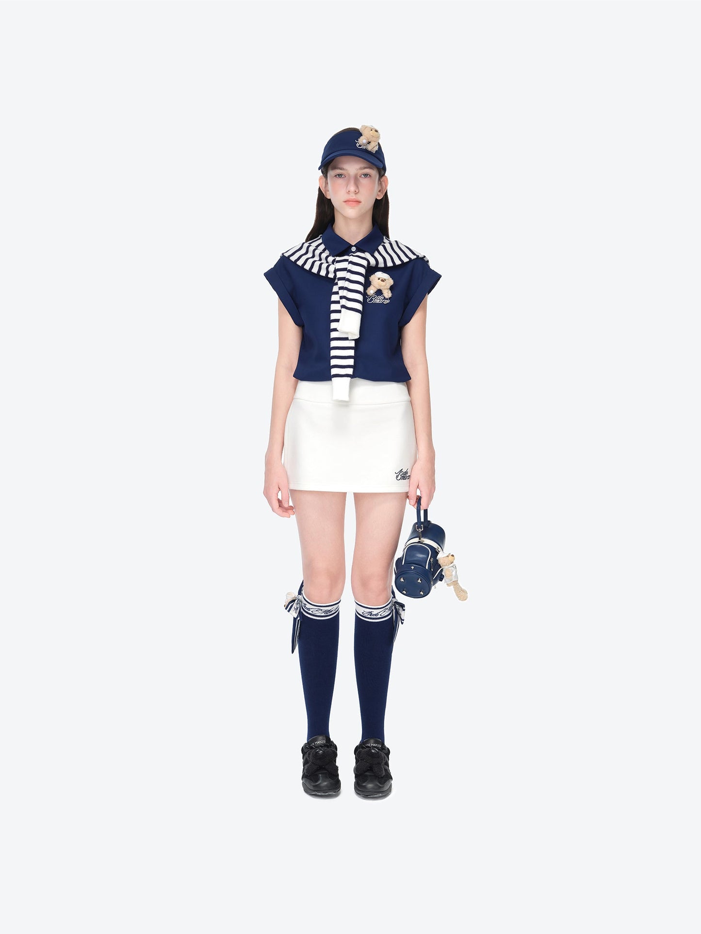 13DE MARZO Golf Bear Visor Navy Blue