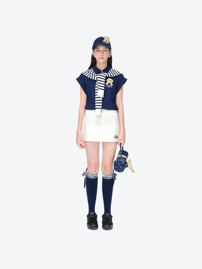 13DE MARZO Golf Bear Visor Navy Blue