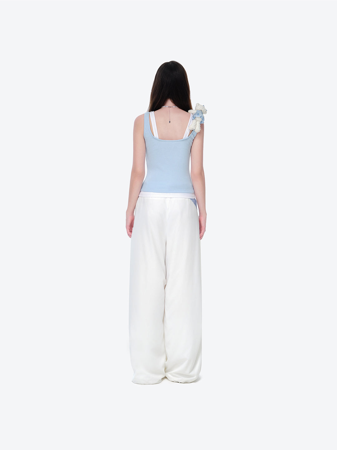 13DE MARZO Faux Gem Vest Blue