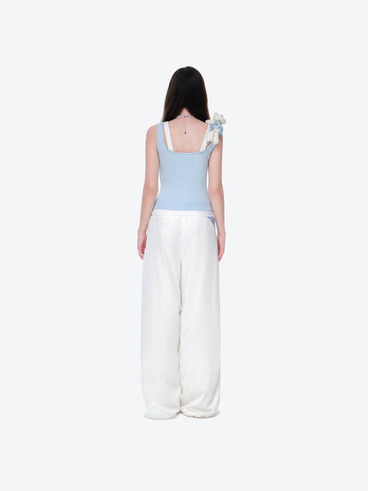 13DE MARZO Faux Gem Vest Blue