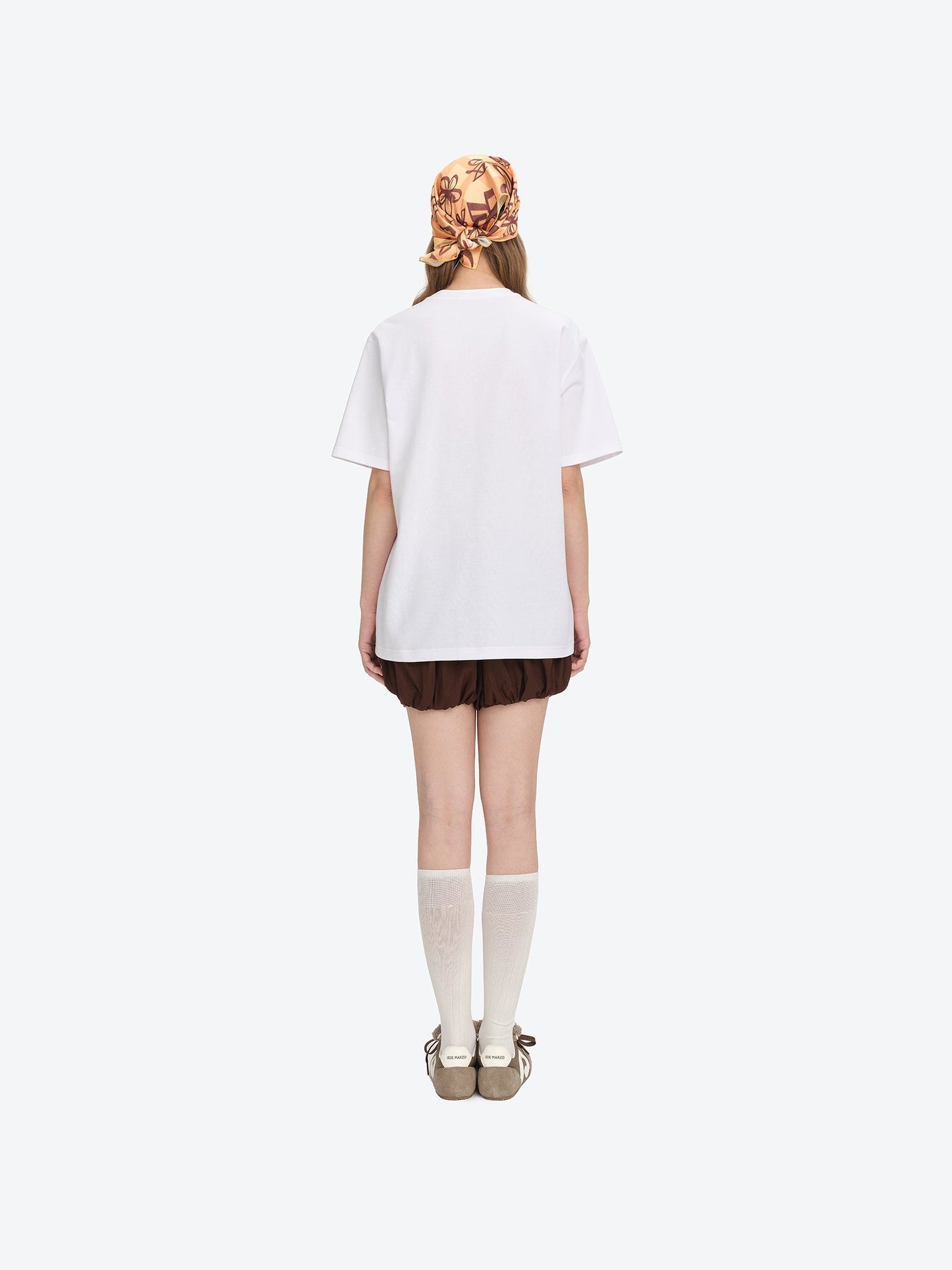 13DE MARZO Patchwork Bear Bath Scene T-shirt White