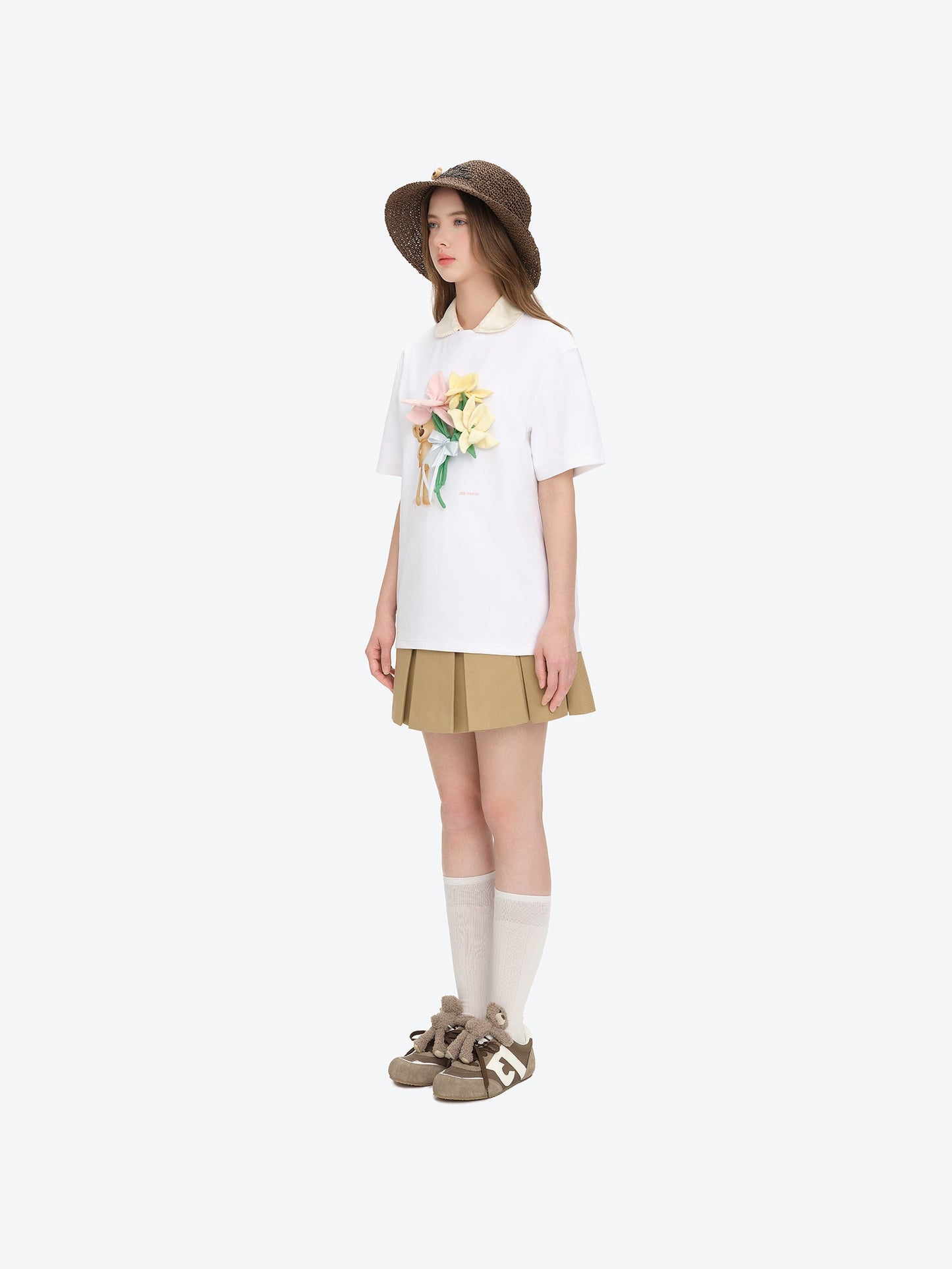 13DE MARZO Bear Plush Sneakers Brown