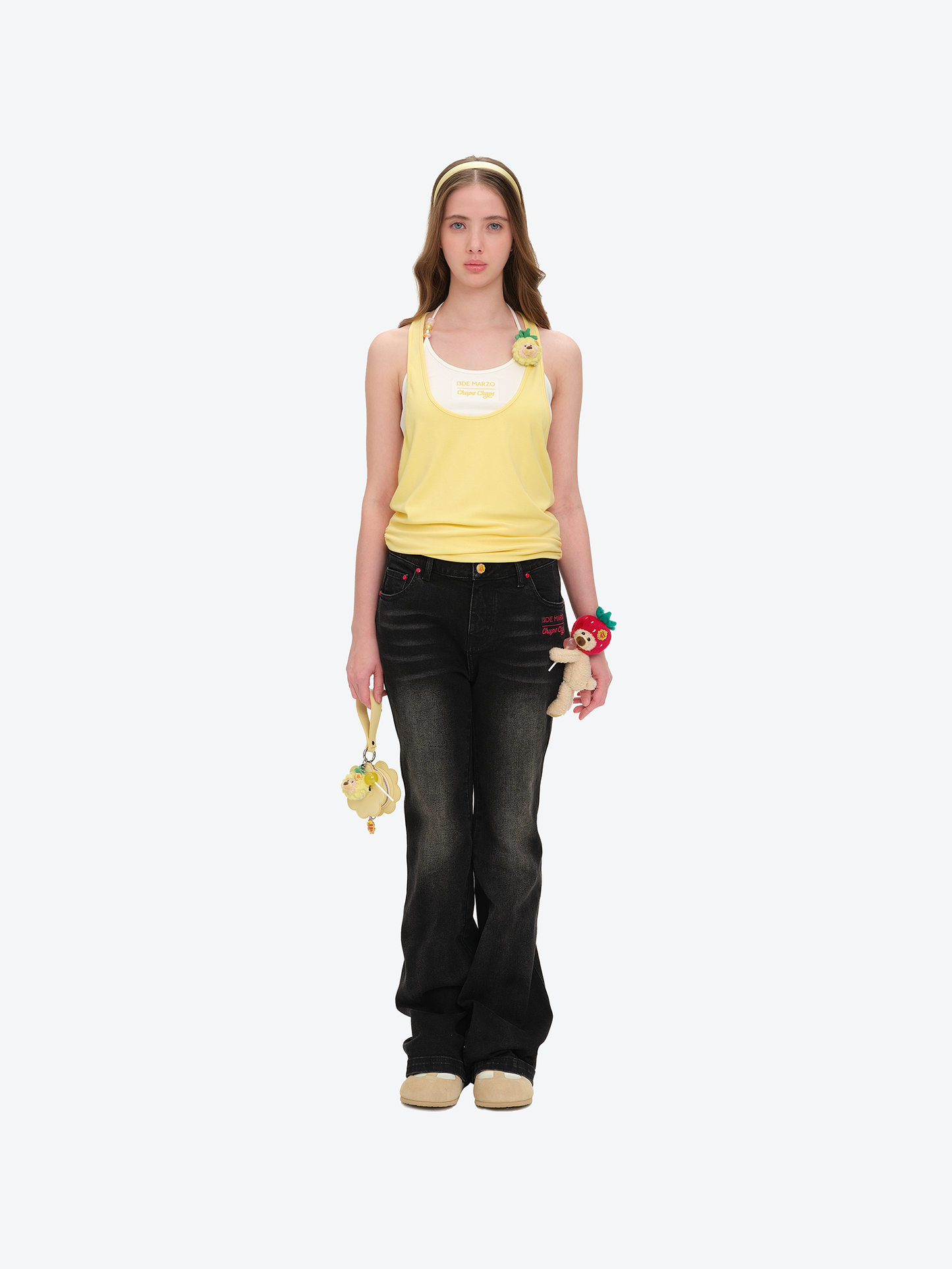 13DE MARZO x Chupa Chups Bear Slim-Fit Jeans Black