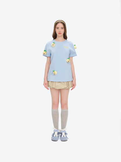 13DE MARZO Bear Plush Sneakers Blue