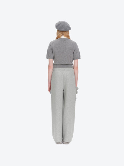 13DE MARZO Pocket Bear Wide-leg Sweatpants Grey