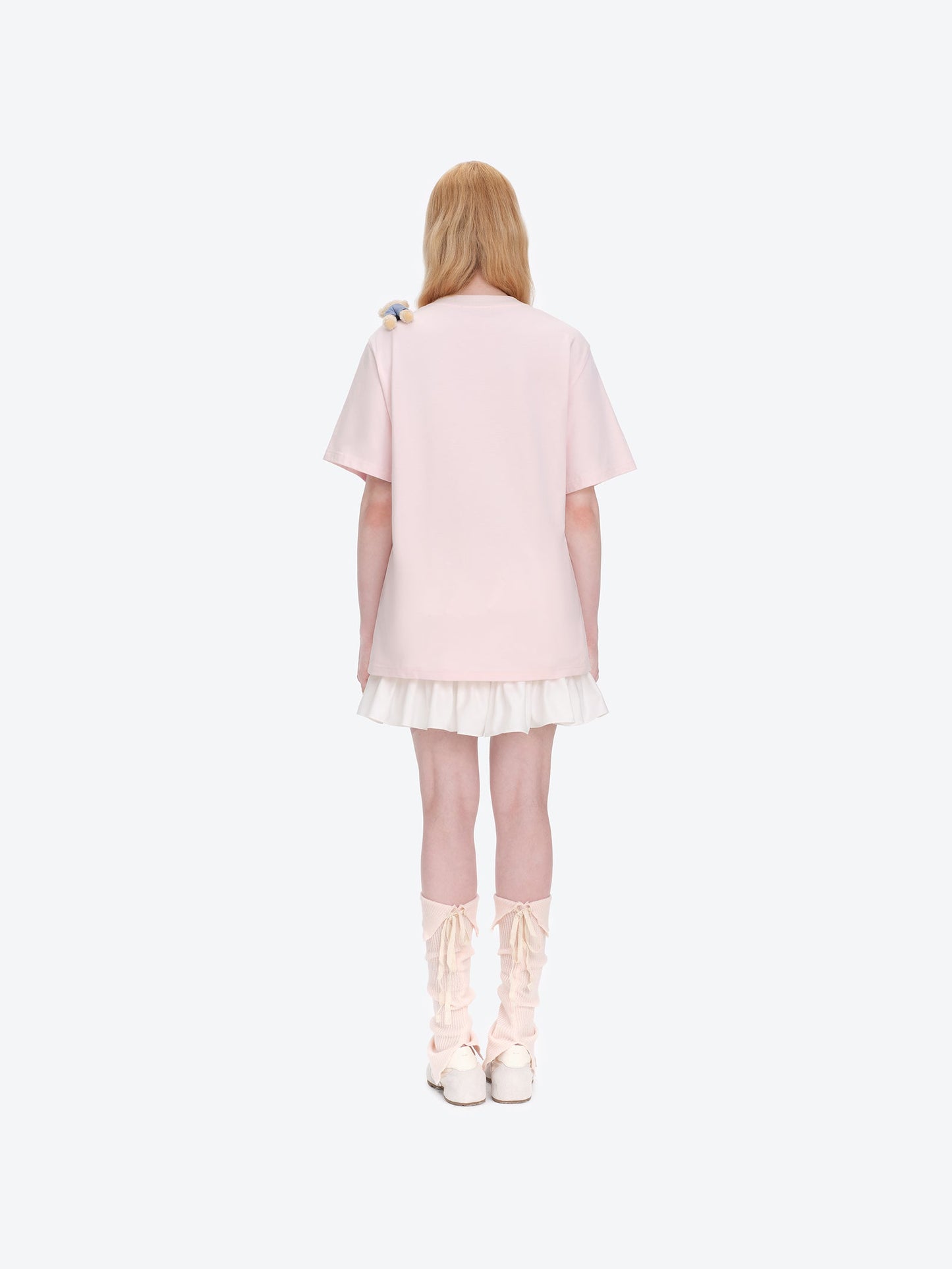 13DE MARZO Carousel Bear Printed T-shirt Pink