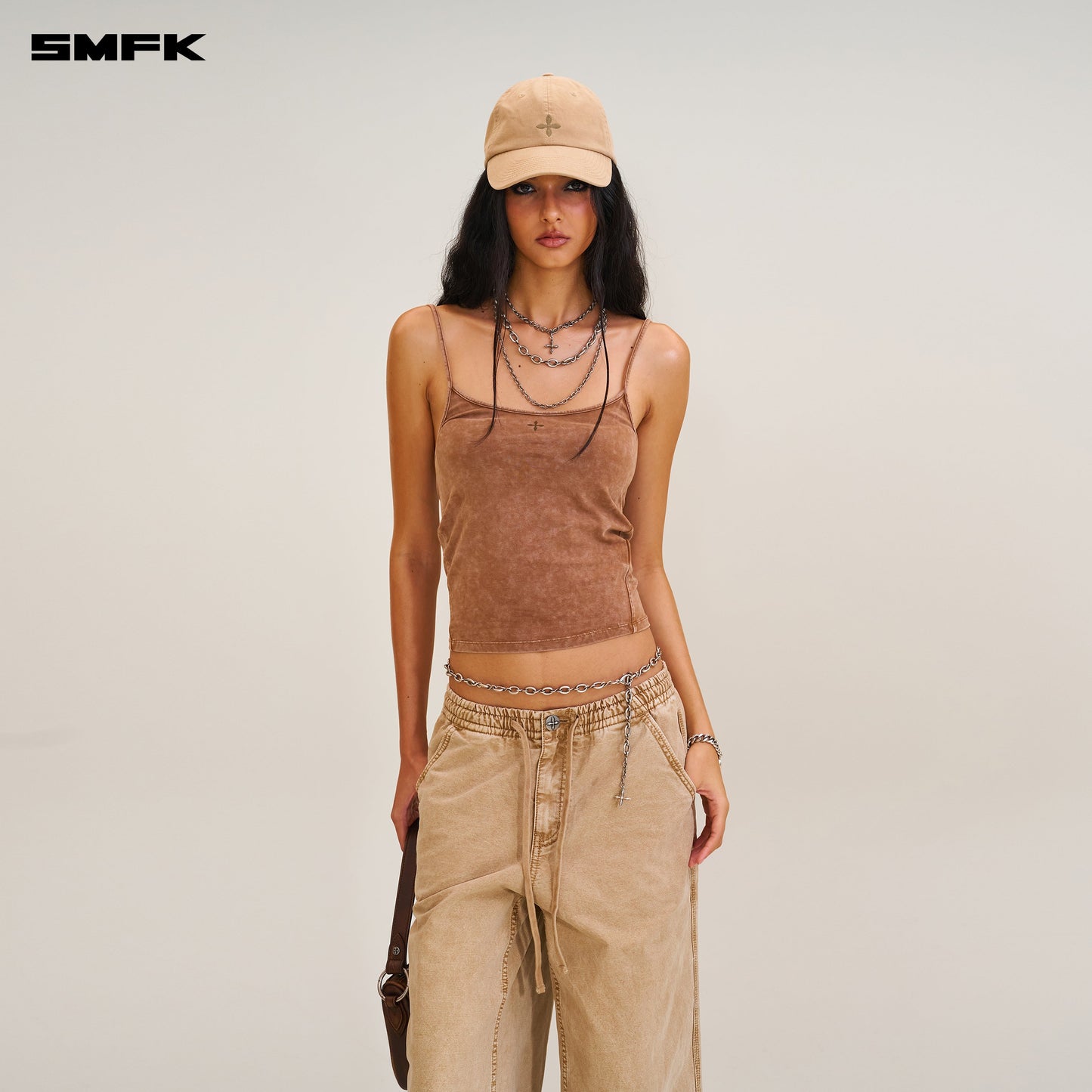 SMFK Compass Badge Cargo Cap Sand