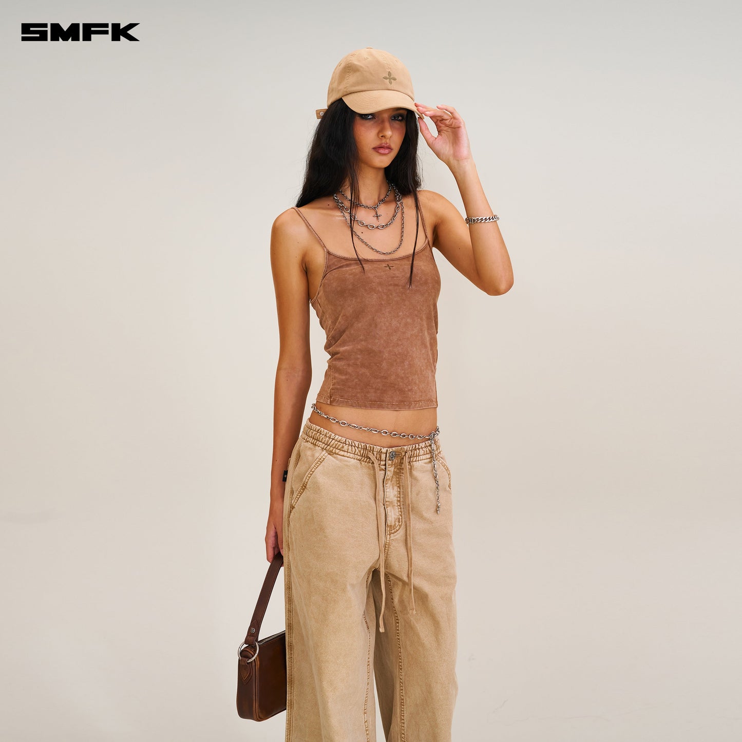 SMFK Compass Badge Cargo Cap Sand