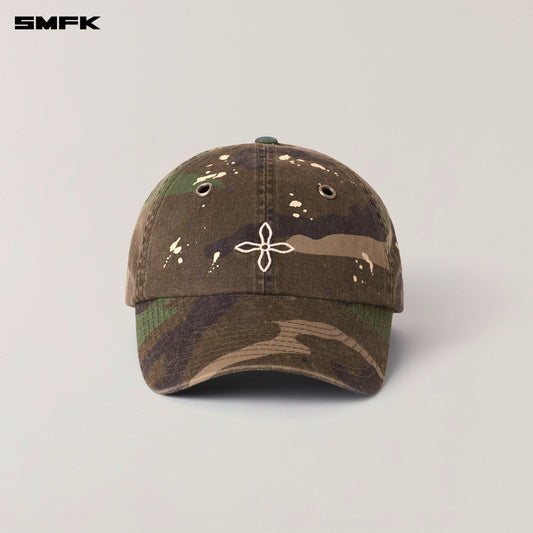 SMFK Compass Badge Camo Cargo Cap Army Green Camouflage