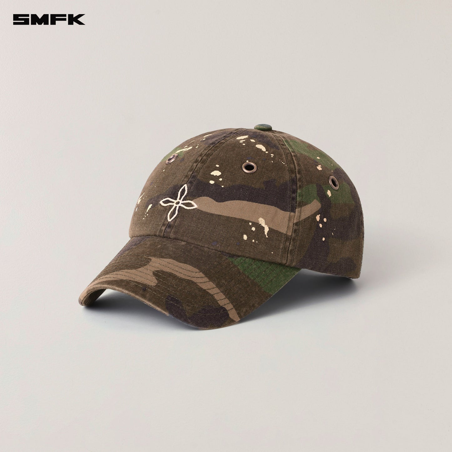 SMFK Compass Badge Camo Cargo Cap Army Green Camouflage
