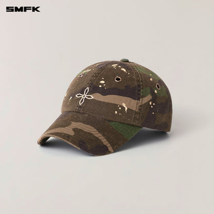 SMFK Compass Badge Camo Cargo Cap Army Green Camouflage