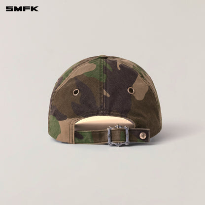 SMFK Compass Badge Camo Cargo Cap Army Green Camouflage