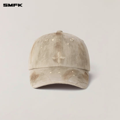 SMFK Rage Wild Handcraft Drip Dyed Denim Cap Wild Brown