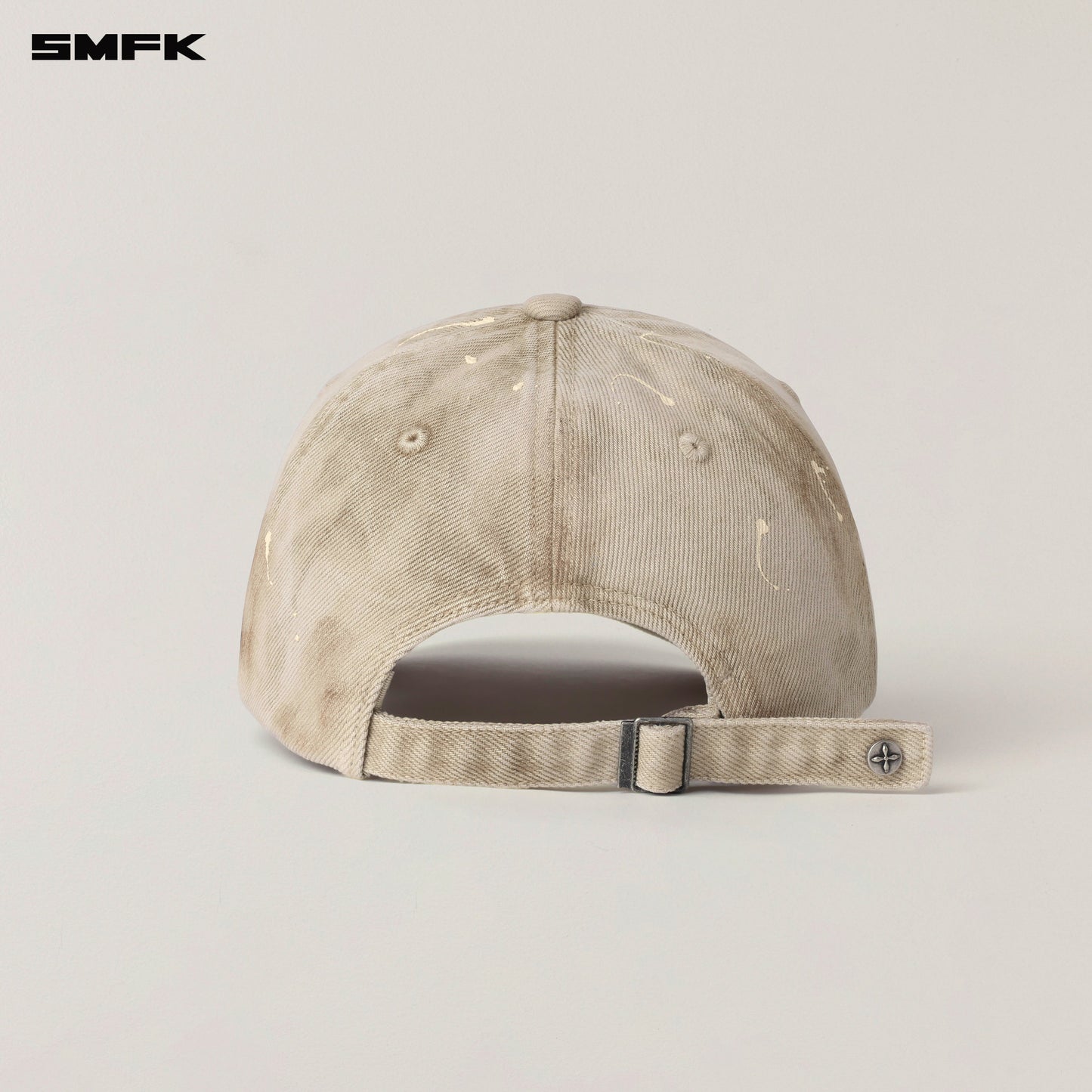 SMFK Rage Wild Handcraft Drip Dyed Denim Cap Wild Brown