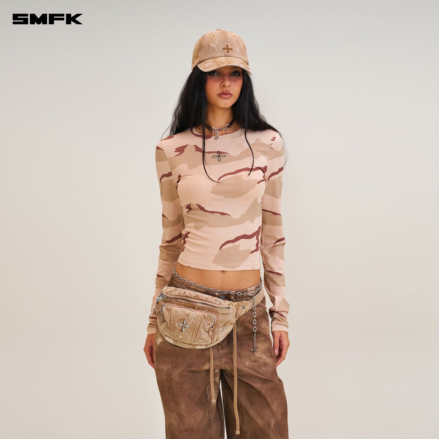 SMFK Rage Wild Handcraft Denim Cap Wild Cowboy Brown