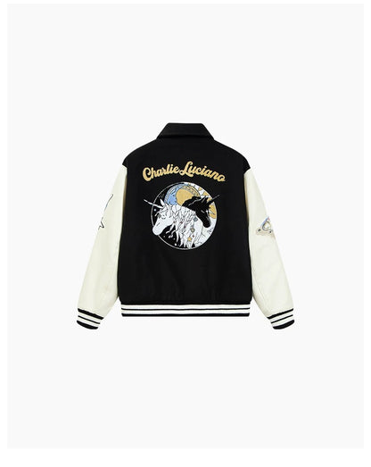 Charlie Luciano Sun & Moon Unicorn Baseball Jacket