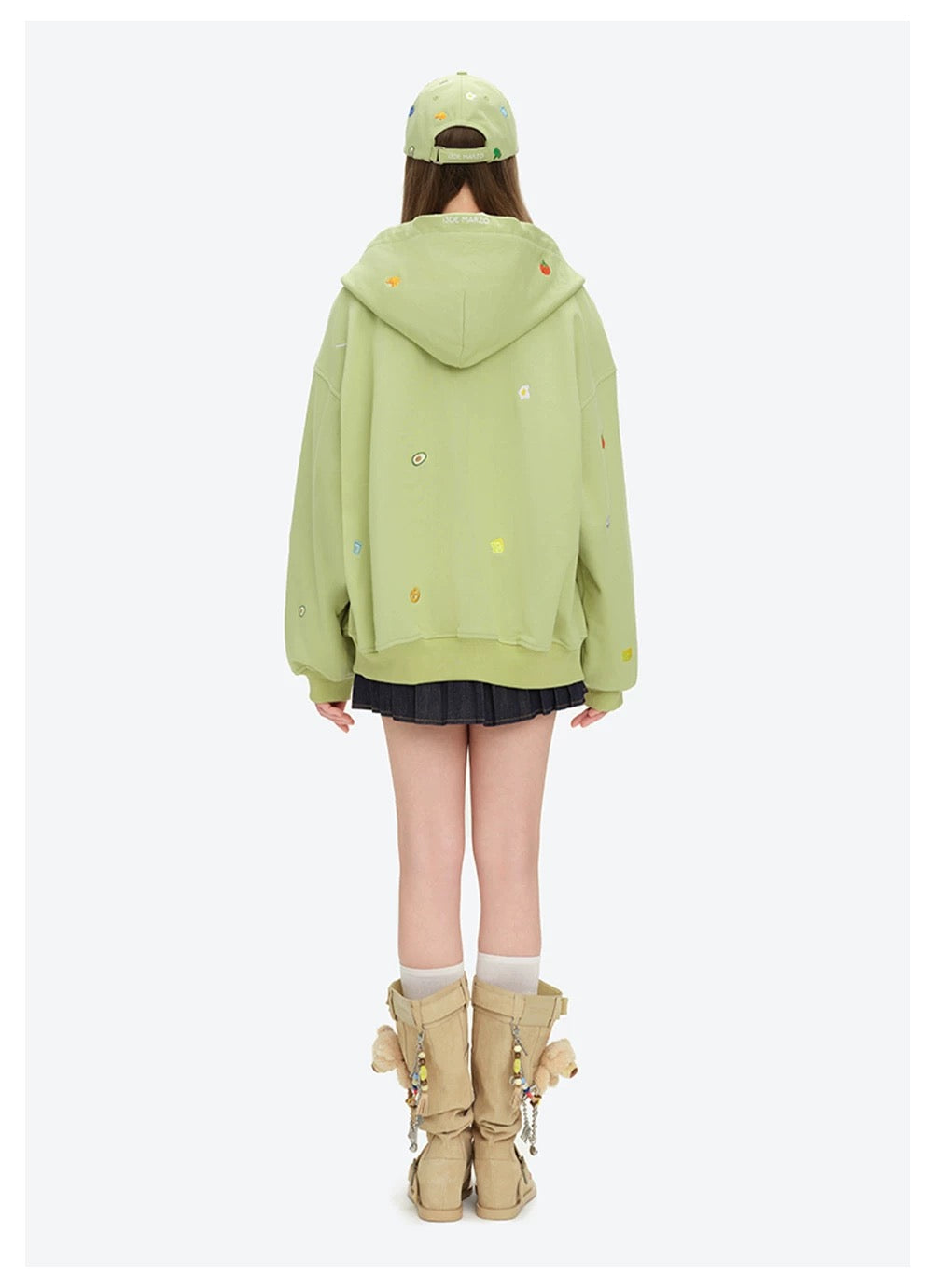 13DE MARZO Nutrition Breakfast Bear Hoodie Green