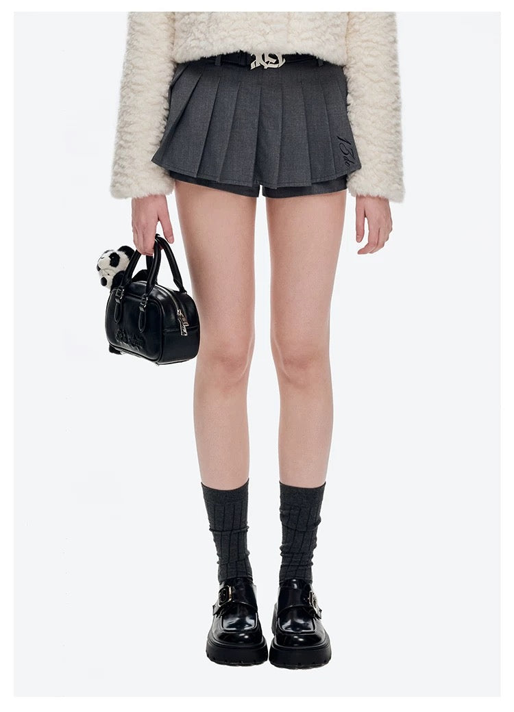 13DE MARZO Panda Bear Handbag Black