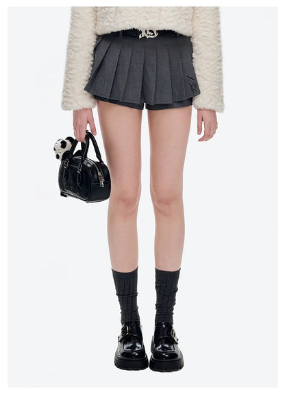 13DE MARZO Panda Bear Handbag Black