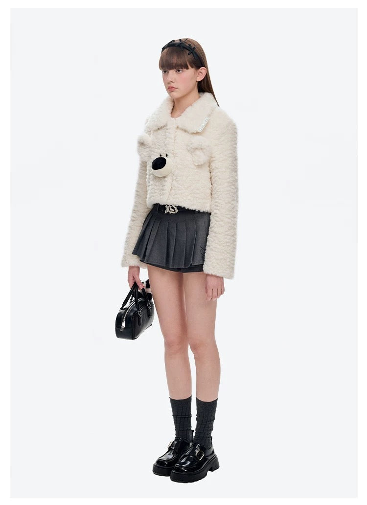 13DE MARZO Panda Bear Handbag Black