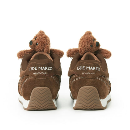 13DE MARZO Logo Retro Runner Shoes Brown