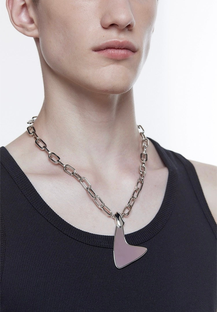 KVK Overdrive Collection Axle Flowing Double Layer Necklace
