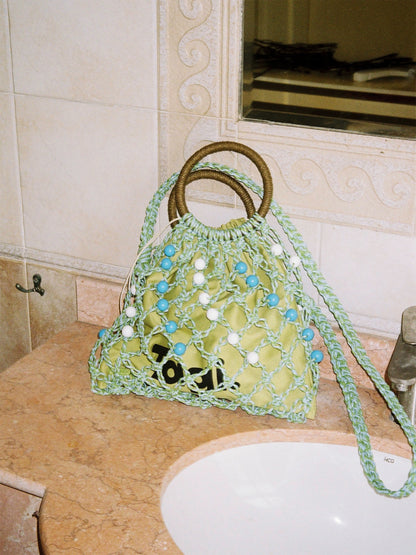 Tagi Dotted Fruit Knitted Bag Melon