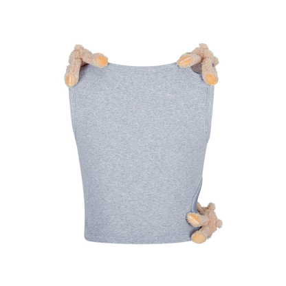 13DE MARZO Bear Loin Out Vest Grey