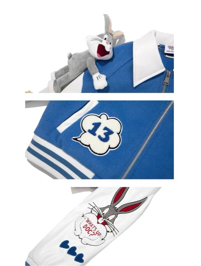 13DE MARZO x LOONEY TUNES Bugs Bunny Racing Jacket Lapis Blue