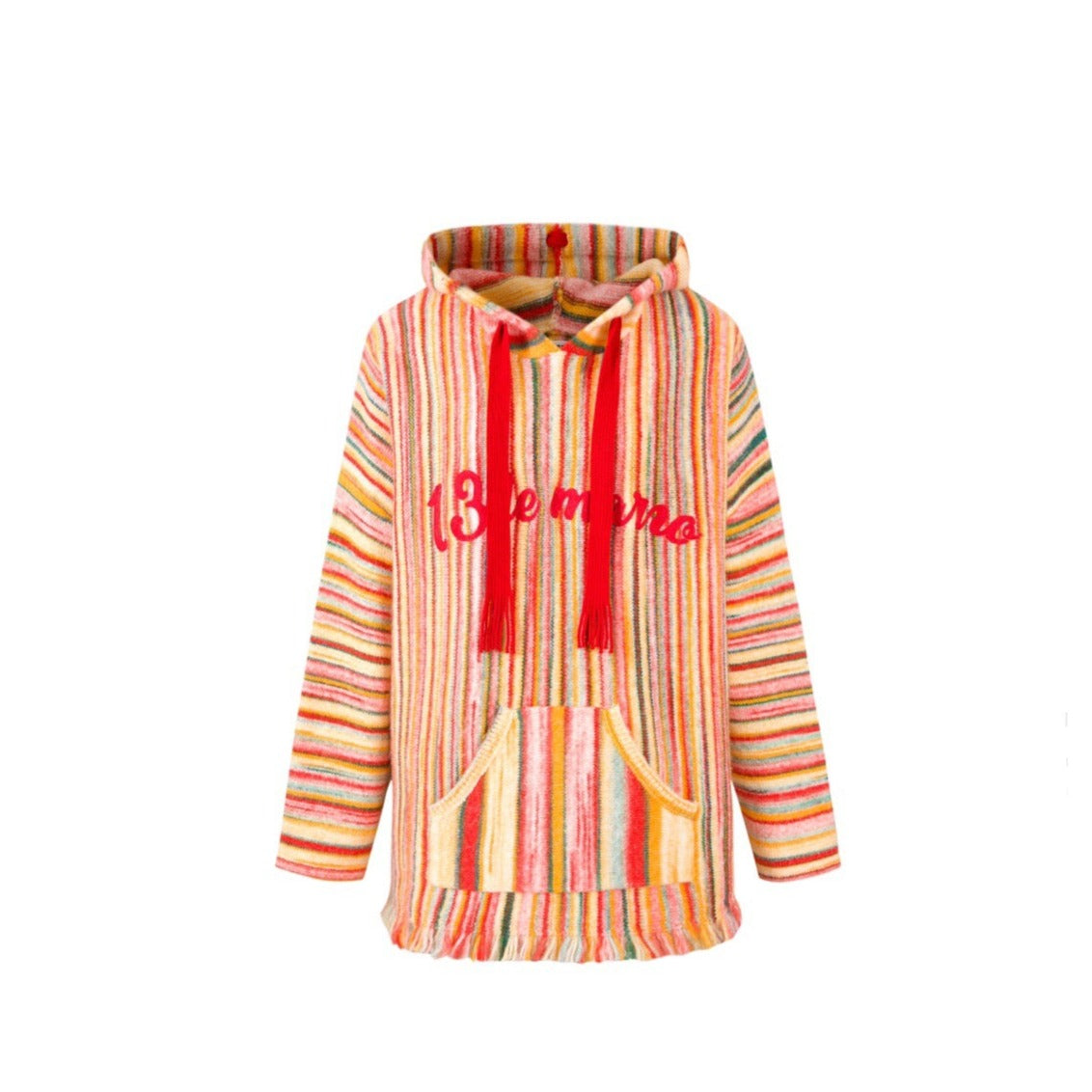 13DE MARZO Color Lines Knit Sweater Apricot Gelato