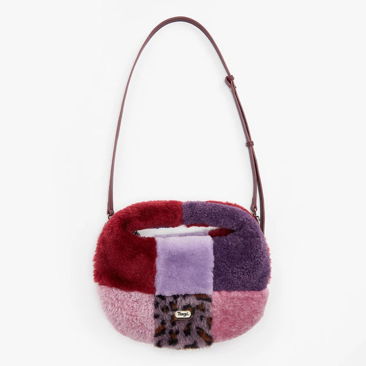 Tagi. Fuzzy Patchwork Shoulder Bag