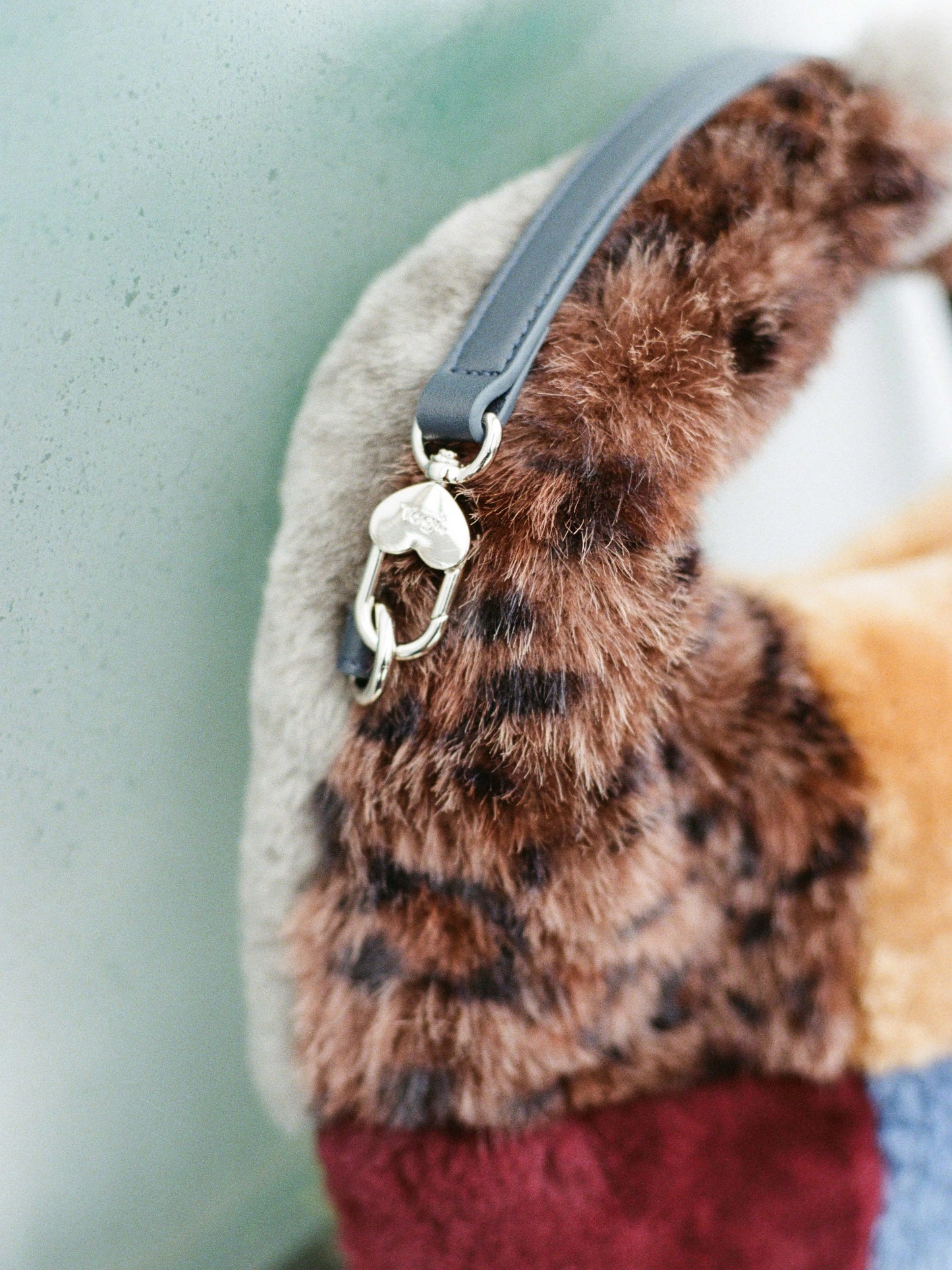Tagi. Fuzzy Patchwork Shoulder Bag