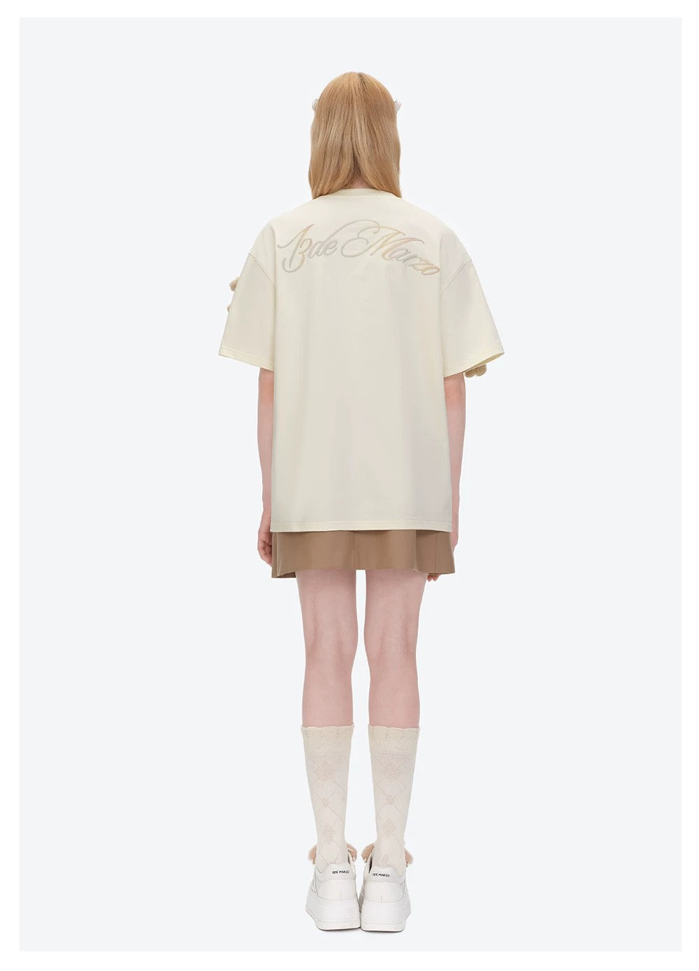 13DE MARZO Lumi Star Bear T-shirt Beige