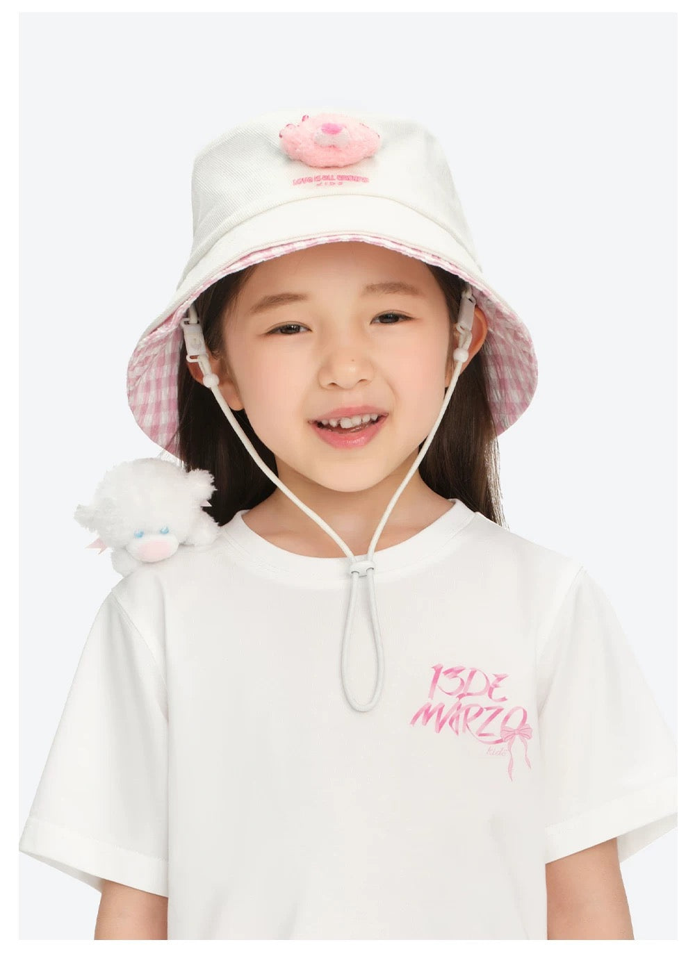 13DE MARZO BabyBear Bucket Hat White