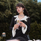 DIANA VEVINA Doll Collar Lace Dress Black