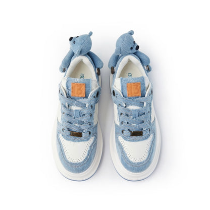 13DE MARZO Bear Denim Sneakers Blue