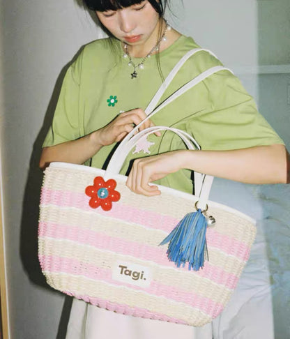 Tagi Blooming Woven Bag Berry