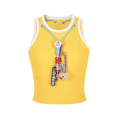13DE MARZO Maximalist Pendant Tank Yellow