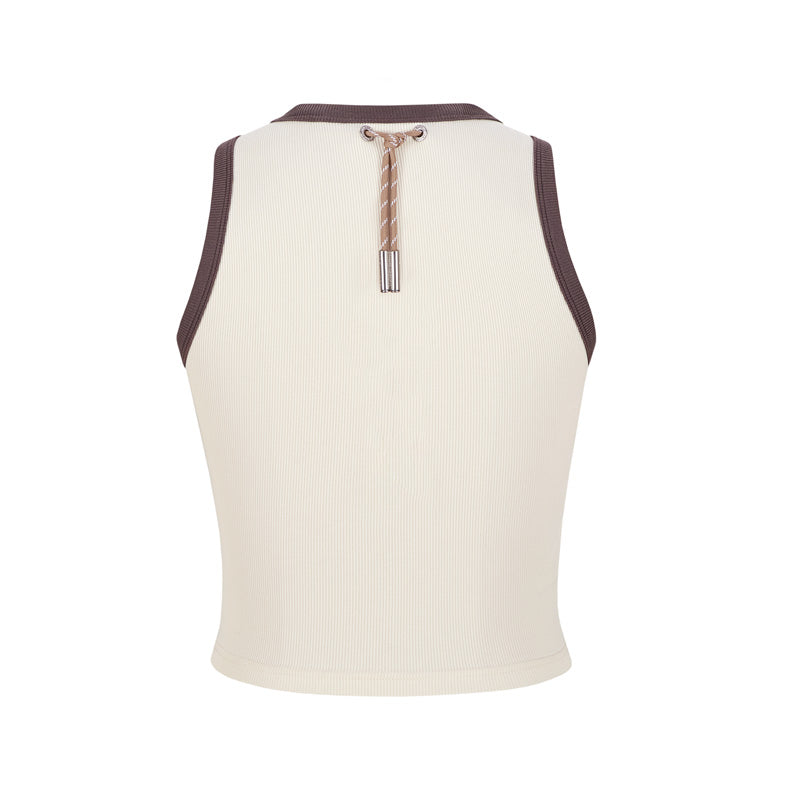 13DE MARZO Maximalist Pendant Tank Beige