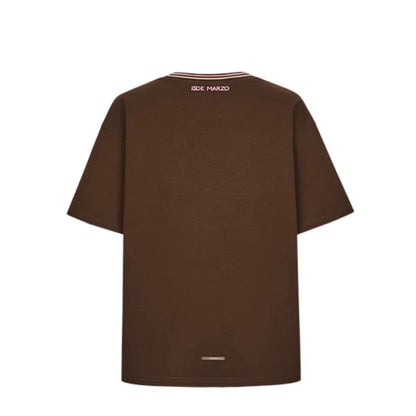 13DE MARZO Plush Badges Velcro T-Shirt Brown