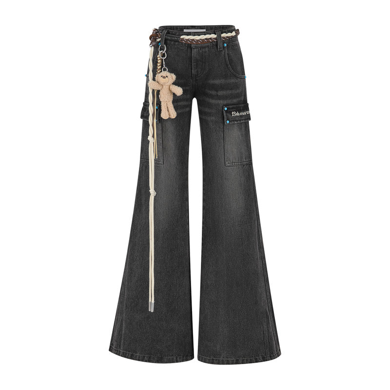 13DE MARZO Doozoo Strings Jeans Black