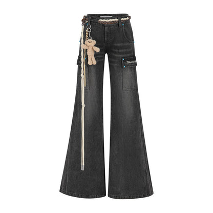 13DE MARZO Doozoo Strings Jeans Black