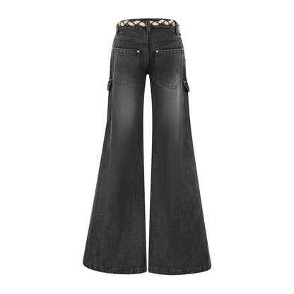 13DE MARZO Doozoo Strings Jeans Black