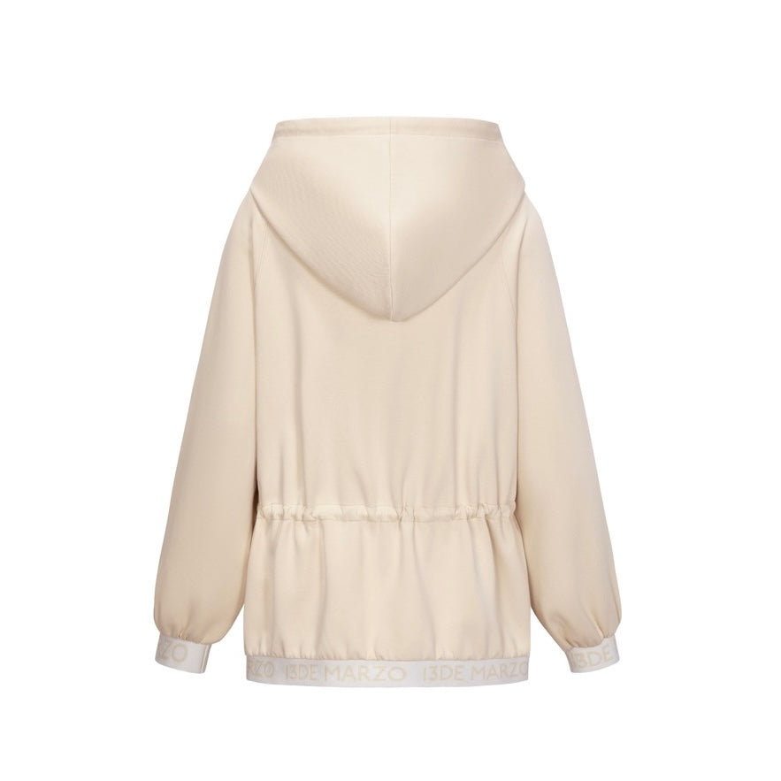 13DE MARZO Logo Band Track Jacket Beige