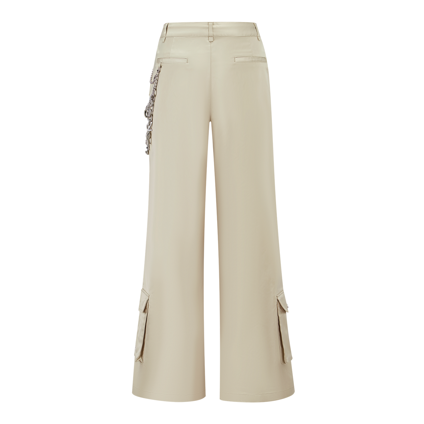 13DE MARZO Chains Parachute Trousers Khaki