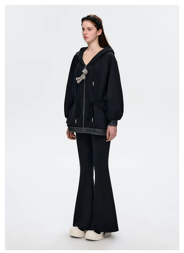 13DE MARZO Logo Band Track Jacket Black