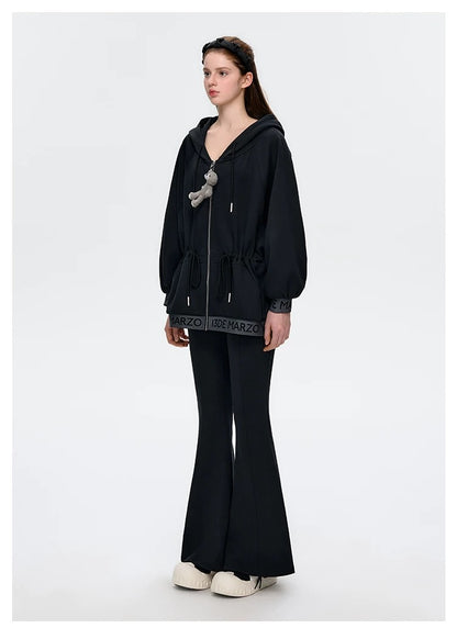 13DE MARZO Logo Band Track Jacket Black