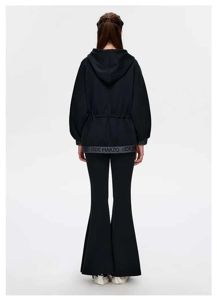 13DE MARZO Logo Band Track Jacket Black