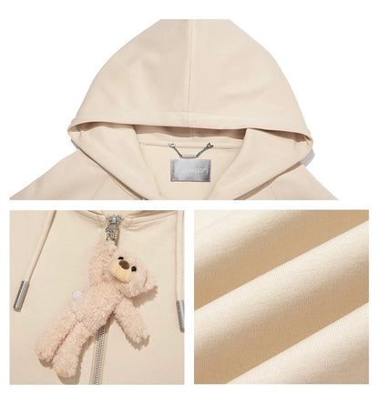 13DE MARZO Logo Band Track Jacket Beige