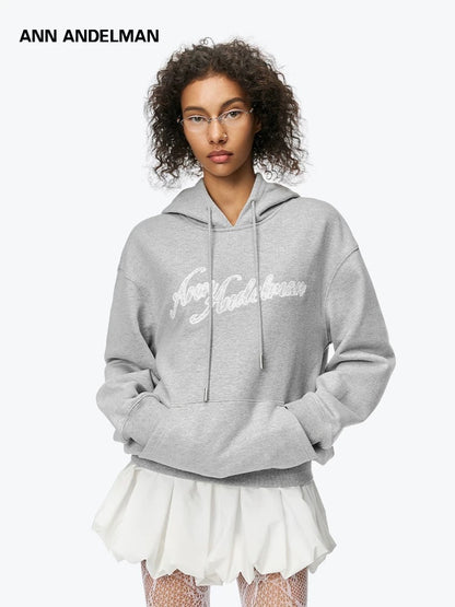 Ann Andelman Gray Fake Two-Piece Sweatshirt Dress